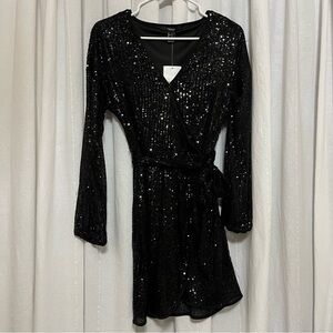 Forever 21 new black mini sequin dress size small